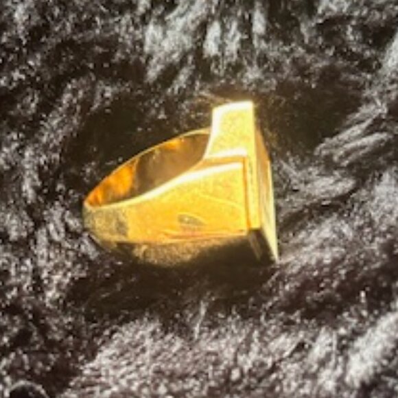 Lalique Ondine Gold Vermeil Mother of Pearl Ring - Picture 4 of 4